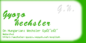 gyozo wechsler business card